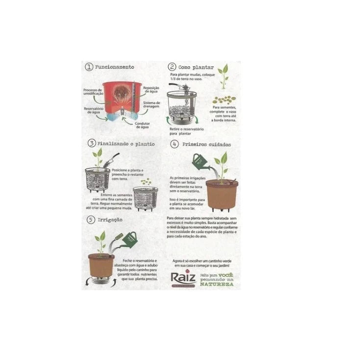 Vaso para Plantas Autoirrigável Anti Dengue Decora Lar
