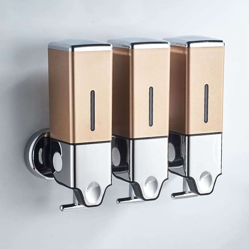 Dispenser de Sabonete, Shampoo e Condicionador em Aço Inox – Decora Lar