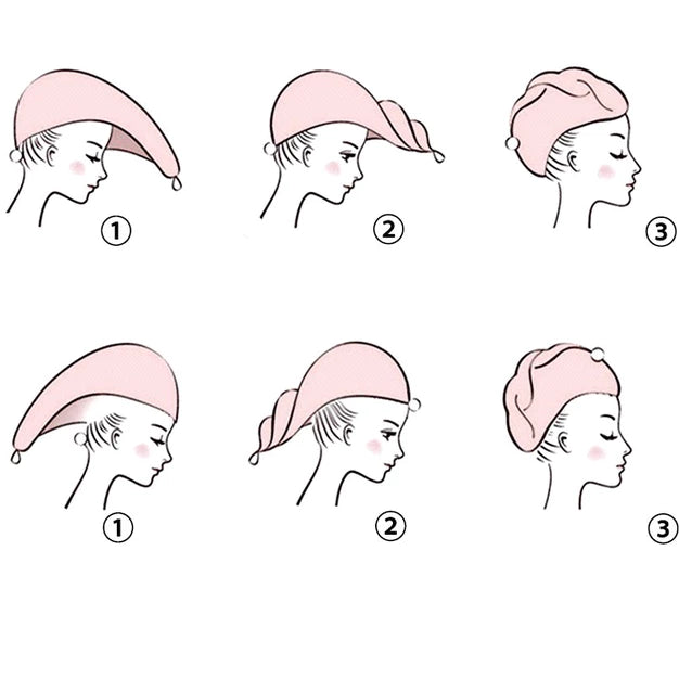 Toalhas Mágicas de Microfibra para Secagem Rápida de Cabelo Decora Lar