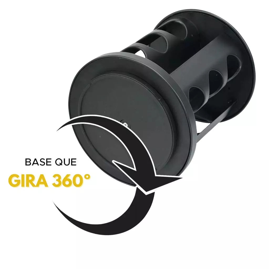 Porta-Temperos Giratório 360° com Potes Organizadores para Cozinha Decora Lar