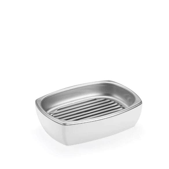 Saboneteira Paris Cromada Conceito Luxo com Base Removível Decora Lar