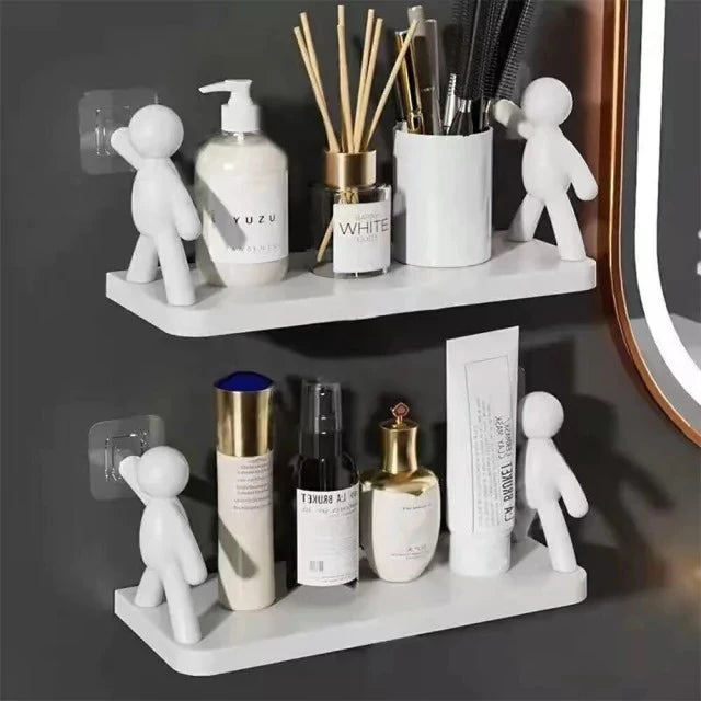 Kit 2 Suportes Organizadores de Parede Adesivos Multiuso Decora Lar