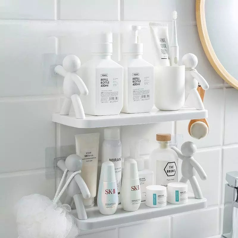Kit 2 Suportes Organizadores de Parede Adesivos Multiuso Decora Lar