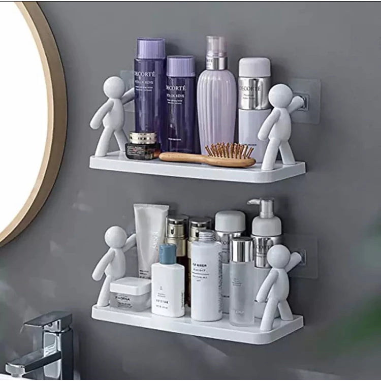 Kit 2 Suportes Organizadores de Parede Adesivos Multiuso Decora Lar