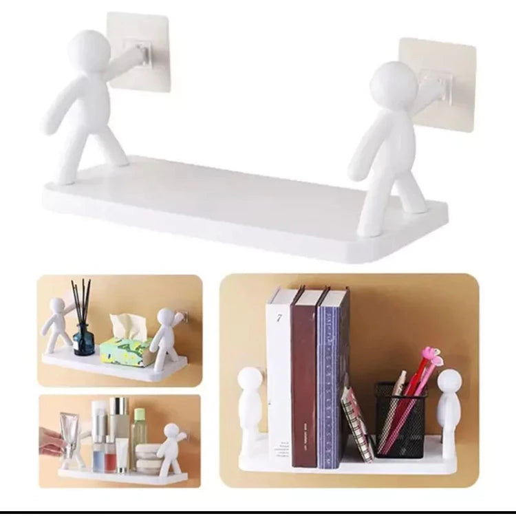 Kit 2 Suportes Organizadores de Parede Adesivos Multiuso Decora Lar