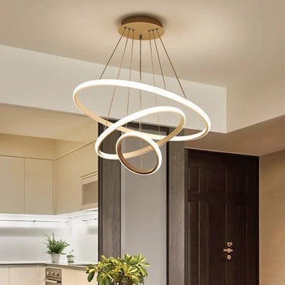 Lustre Escandinavo de Teto com 3 Cores e Iluminação LED 64W Decora Lar