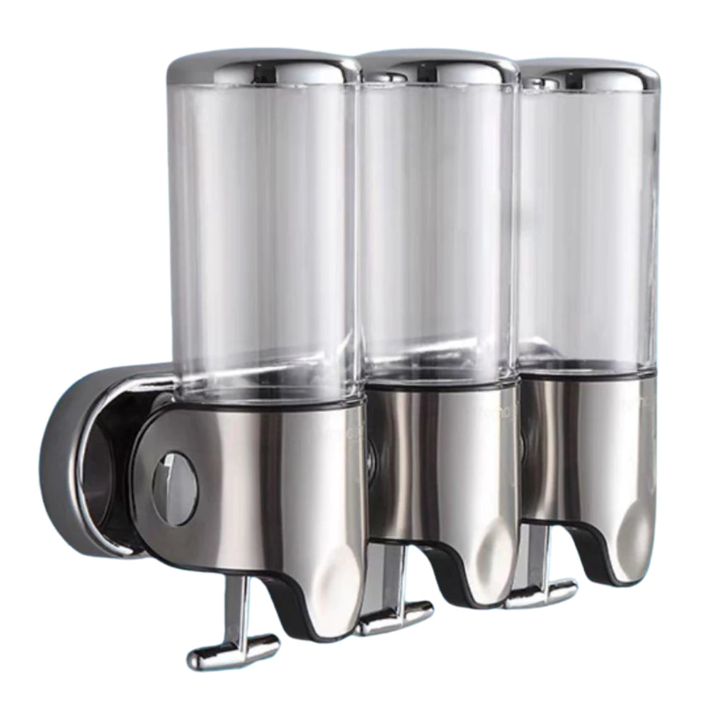 Dispenser em aço inoxidável de Sabonete Líquido e Shampoo – Organização e Praticidade Decora Lar