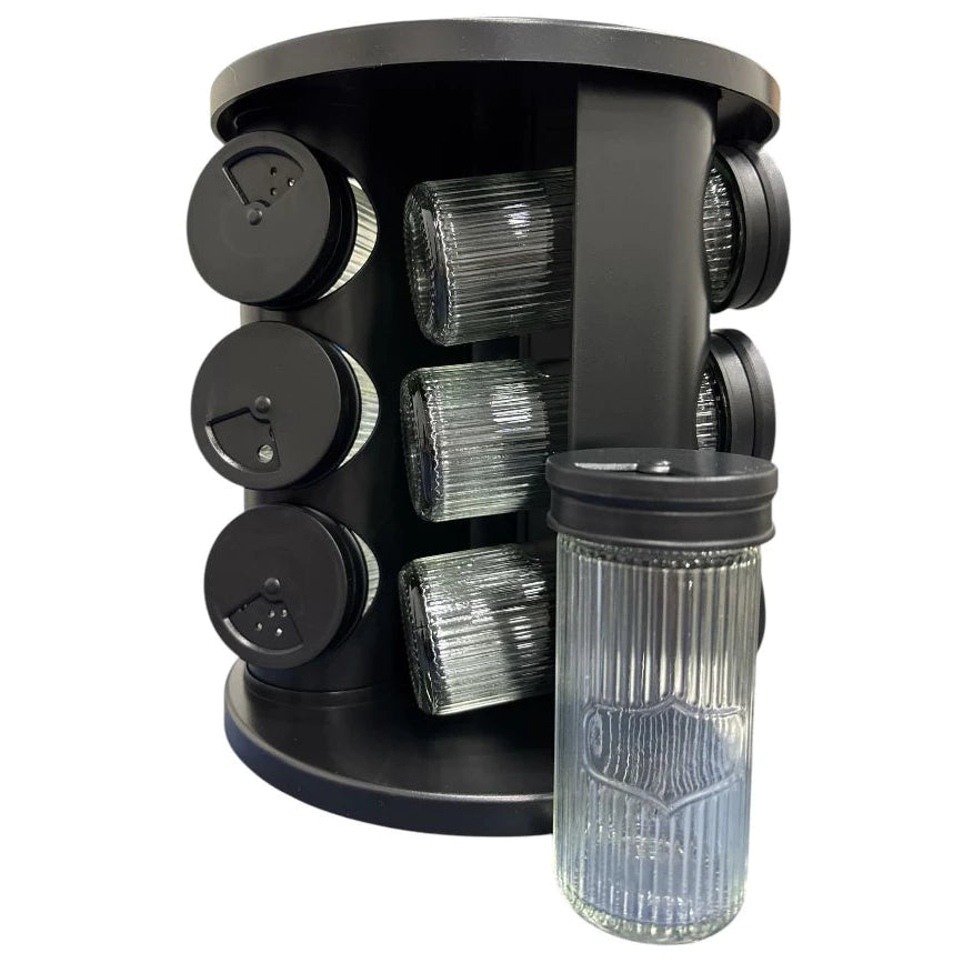 Porta-Temperos Giratório 360° com Potes Organizadores para Cozinha Decora Lar