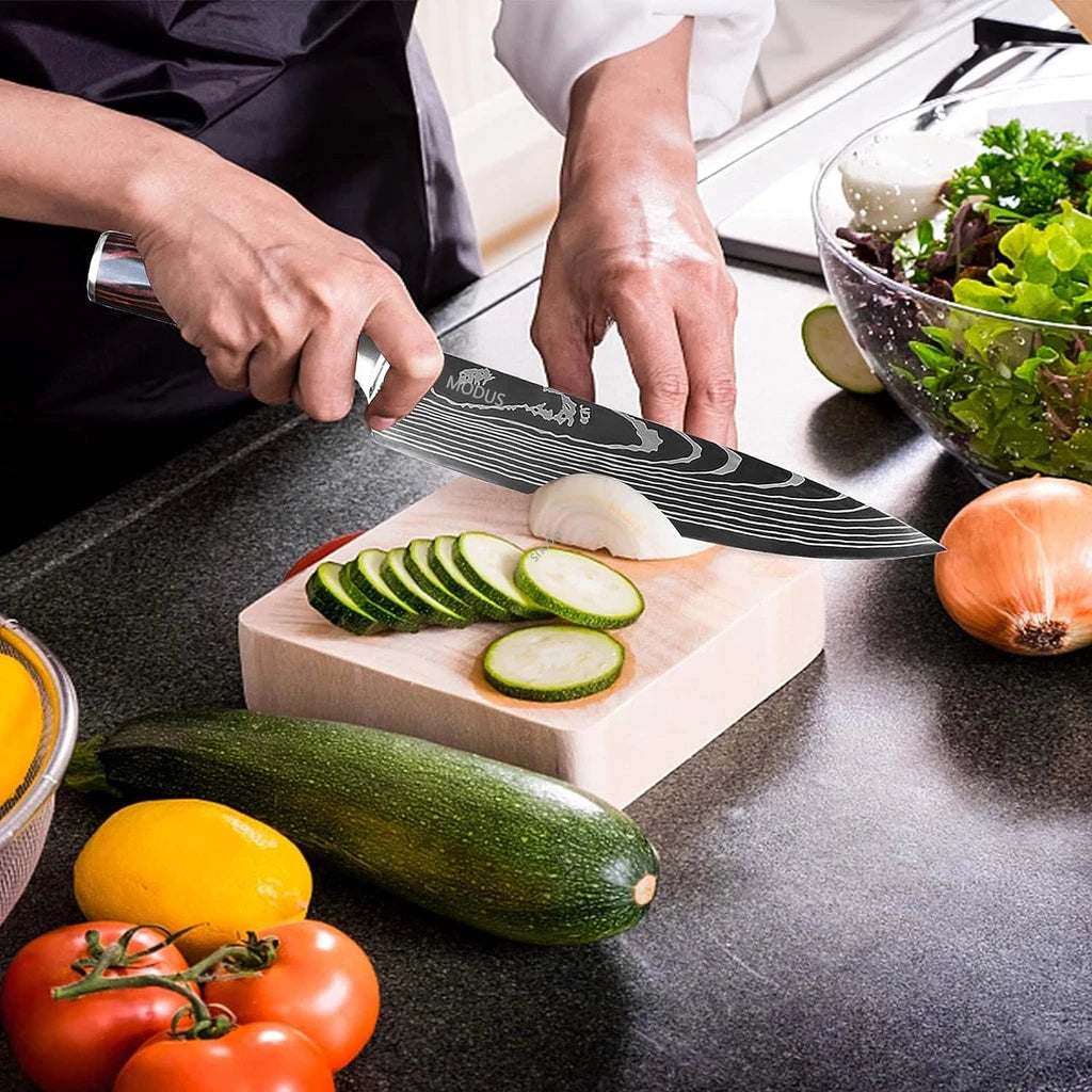 Kit de Facas Profissional em Aço Carbono – Decora Lar