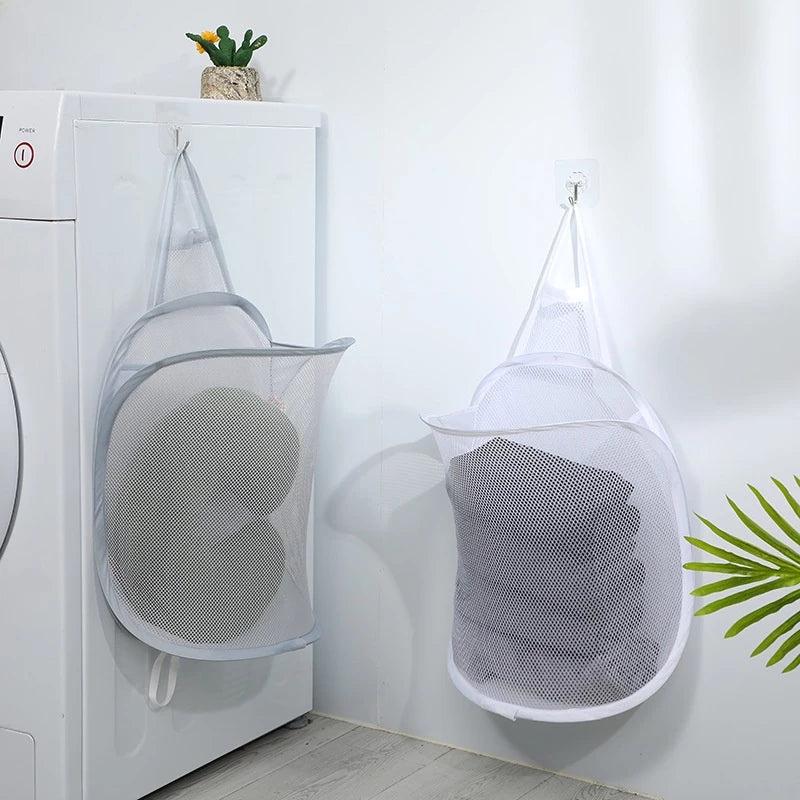 Cesto de Roupa Dobrável de Parede – Organização Prática para Lavanderia Decora Lar