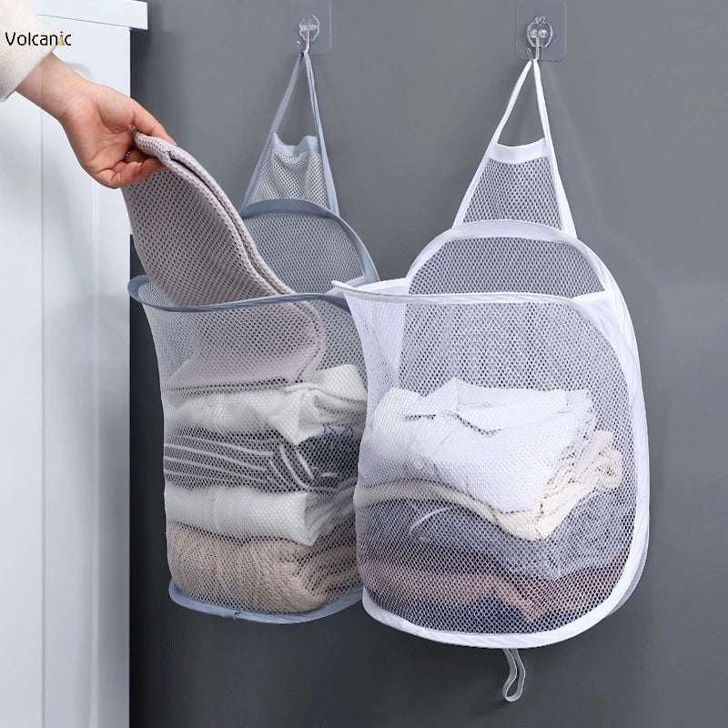 Cesto de Roupa Dobrável de Parede – Organização Prática para Lavanderia Decora Lar