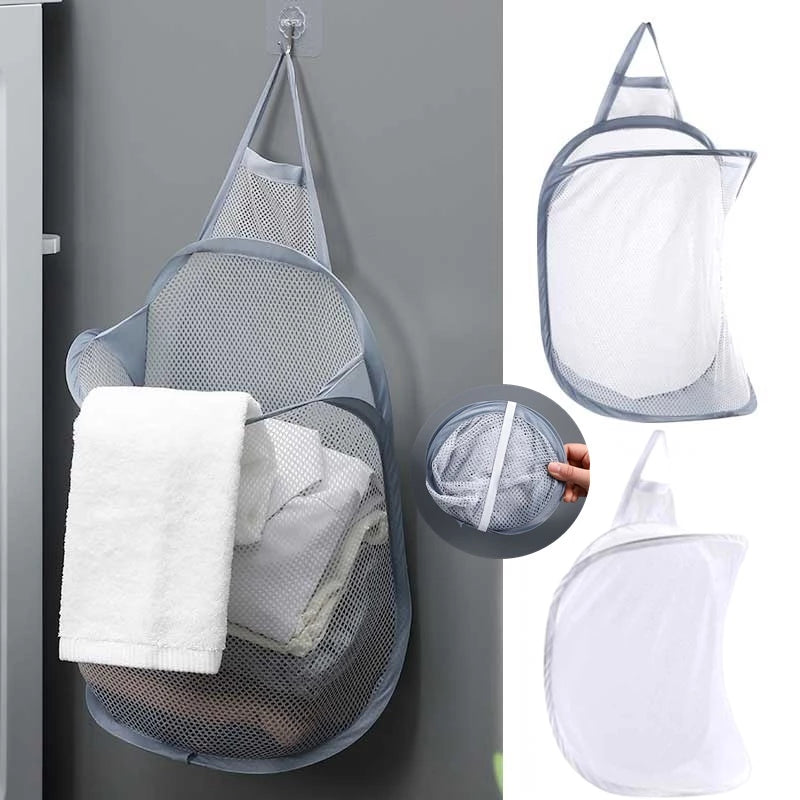 Cesto de Roupa Dobrável de Parede – Organização Prática para Lavanderia Decora Lar