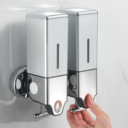Dispenser de Sabonete, Shampoo e Condicionador em Aço Inox – Decora Lar