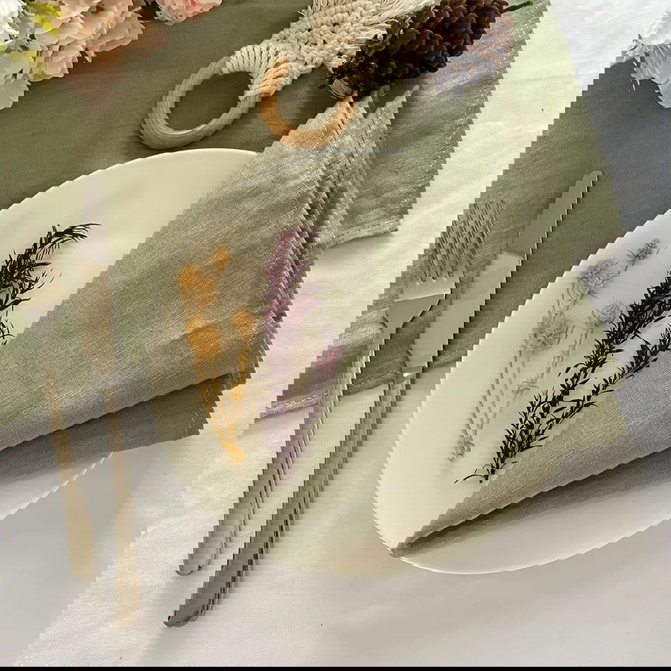 Jogo de Guardanapos em Poliéster Durável para Mesa de Jantar Decora Lar