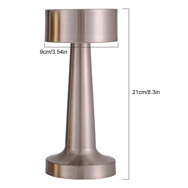 Luminária de Mesa LED Retrô Recarregável com Controle de Intensidade Decora Lar