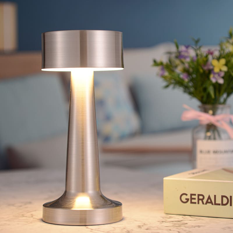 Luminária de Mesa LED Retrô Recarregável com Controle de Intensidade Decora Lar