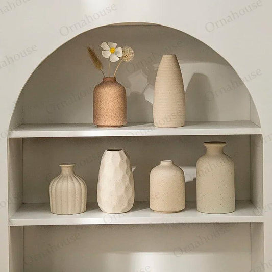 Vaso de cerâmica estilo nórdico e design minimalista Decora Lar