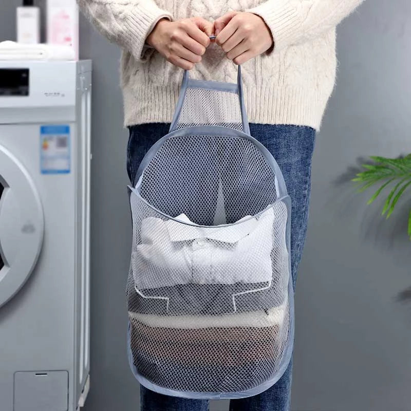 Cesto de Roupa Dobrável de Parede – Organização Prática para Lavanderia Decora Lar