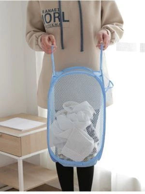 Cesto de Roupa Dobrável de Nylon – Organização Prática para Lavanderia Decora Lar