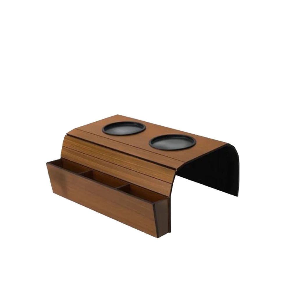 Suporte Porta-Controle Remoto em MDF para Sofá com Bandeja Decora Lar