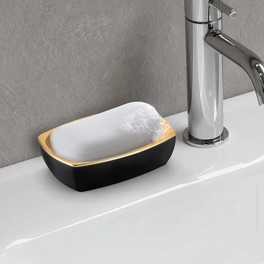 Saboneteira Paris Cromada Conceito Luxo com Base Removível Decora Lar