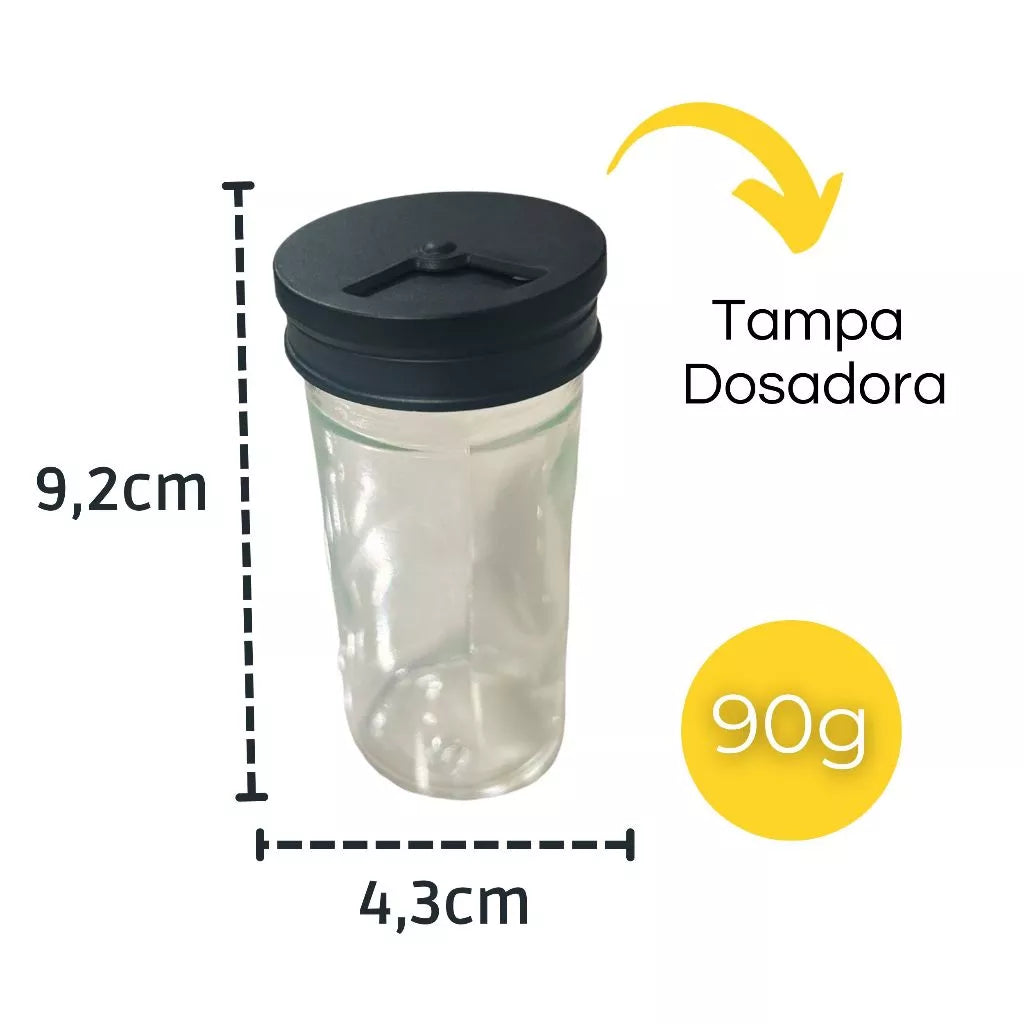 Porta-Temperos Giratório 360° com Potes Organizadores para Cozinha Decora Lar