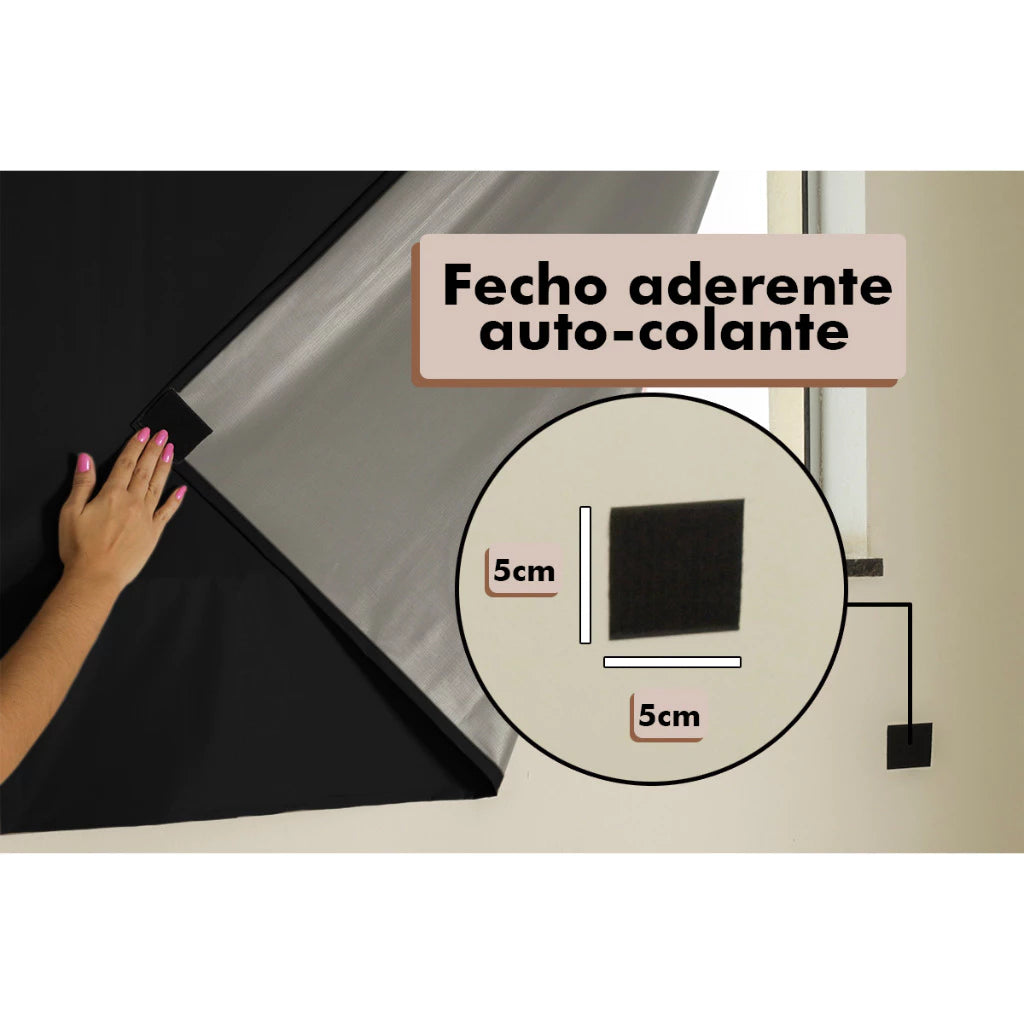 Cortina Painel Blackout com Velcro para Sala, Quarto e Cozinha – Várias Cores Decora Lar