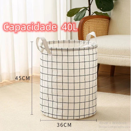 Cesto Organizador Multiuso Dobrável Impermeável – Praticidade e Estilo Decora Lar