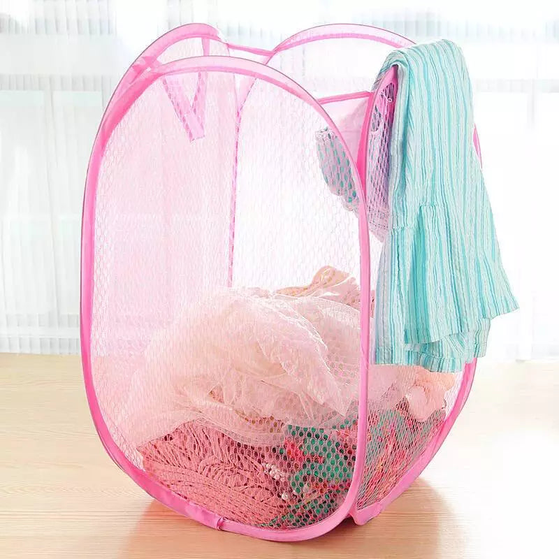 Cesto de Roupa Dobrável de Nylon – Organização Prática para Lavanderia Decora Lar
