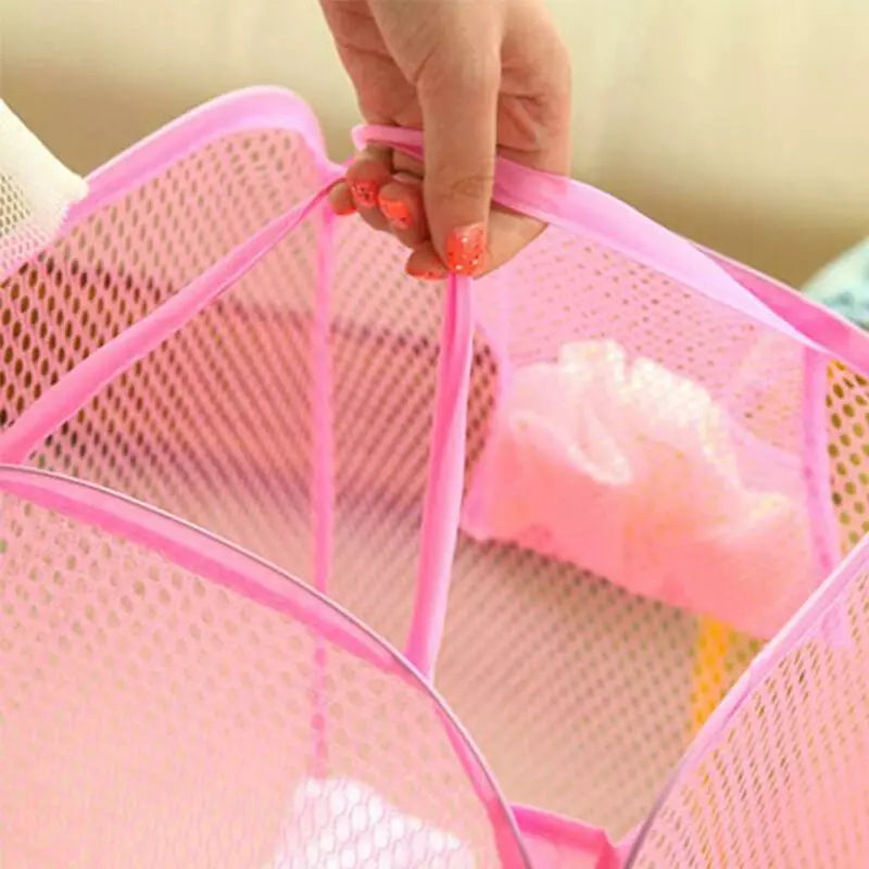 Cesto de Roupa Dobrável de Nylon – Organização Prática para Lavanderia Decora Lar