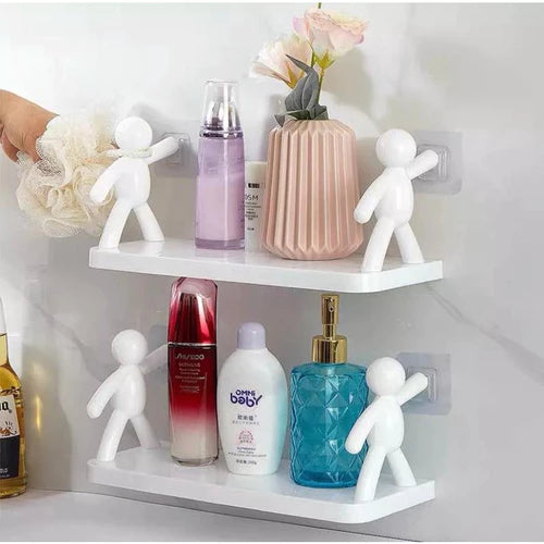 Kit 2 Suportes Organizadores de Parede Adesivos Multiuso  Decora Lar