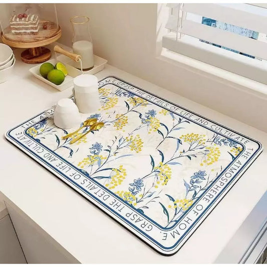 Tapete Escorredor de Louça Microfibra Superabsorvente  Decora Lar