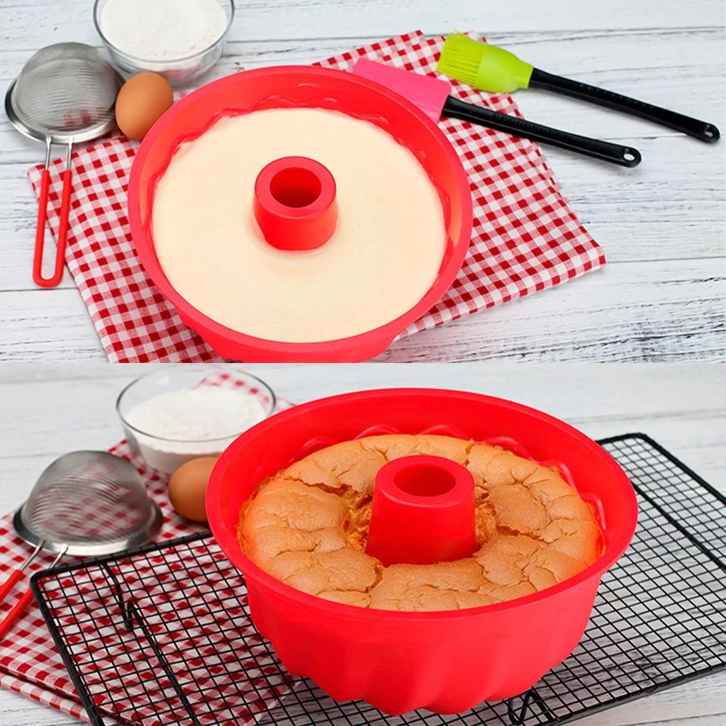 Kit 4 Formas de Silicone Para Bolo, Pães e Doces – Suporta Temperaturas de -30℃ até 230℃ Decora Lar
