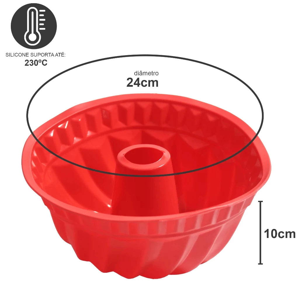 Kit 4 Formas de Silicone Para Bolo, Pães e Doces – Suporta Temperaturas de -30℃ até 230℃ Decora Lar