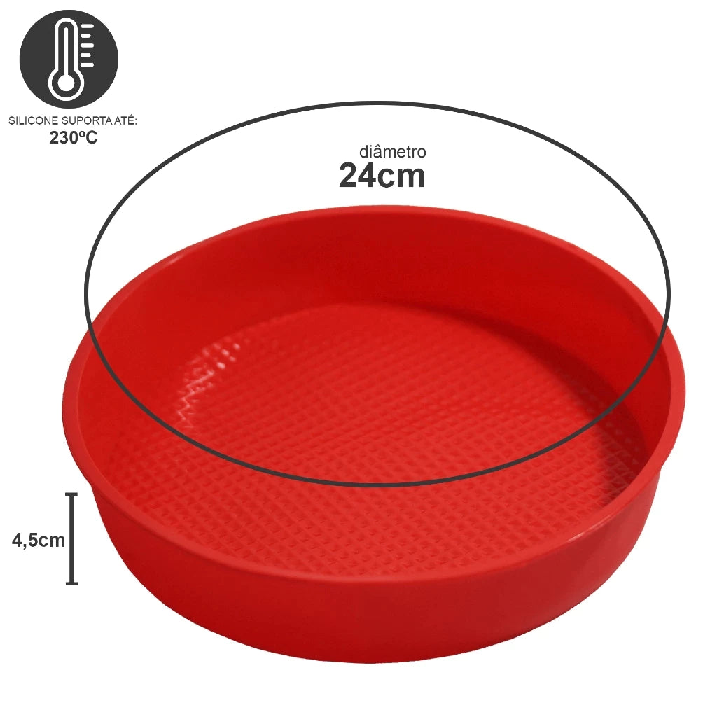 Kit 4 Formas de Silicone Para Bolo, Pães e Doces – Suporta Temperaturas de -30℃ até 230℃ Decora Lar