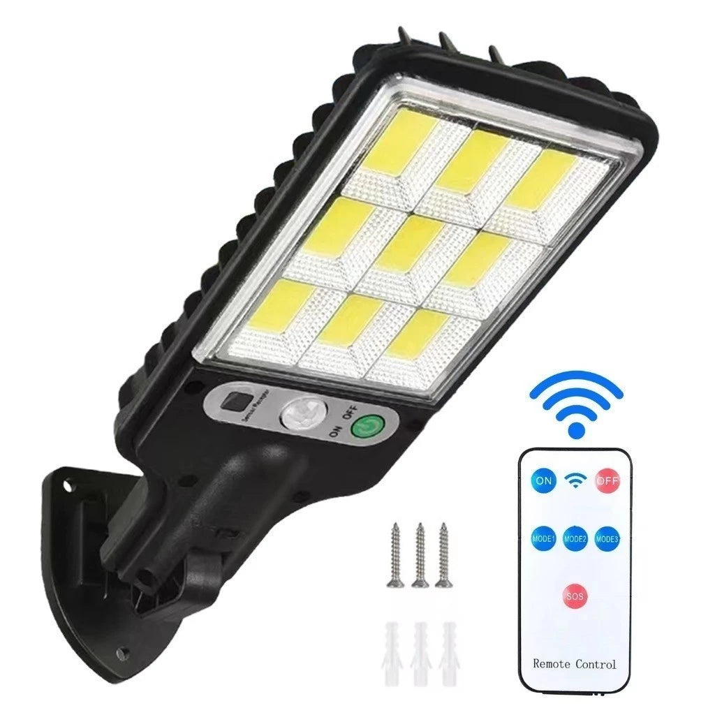 Luz Solar de Rua LED 21W com Controle Remoto e Sensor de Movimento Decora Lar