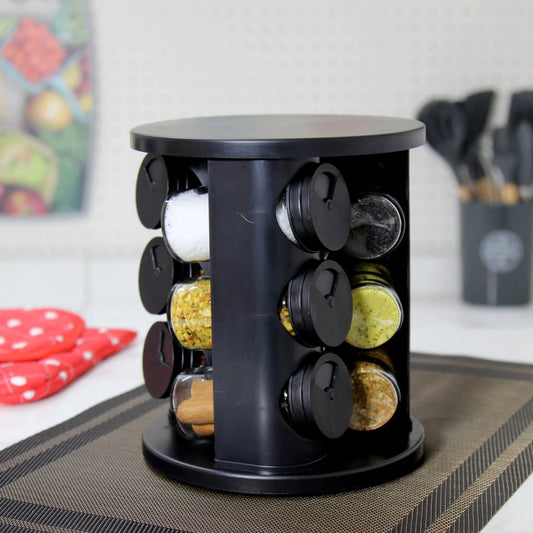 Porta-Temperos Giratório 360° com Potes Organizadores para Cozinha Decora Lar