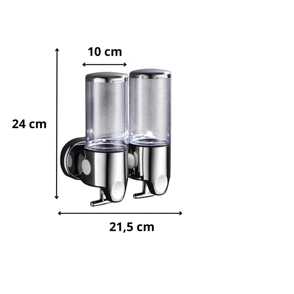Dispenser em aço inoxidável  de Sabonete Líquido e Shampoo – Organização e Praticidade Decora Lar