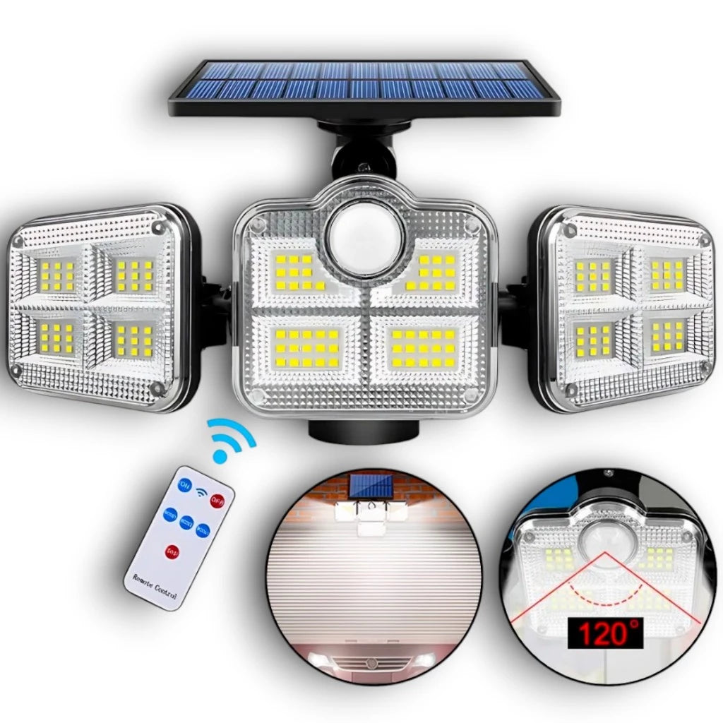 Refletor Solar LED com Sensor de Movimento e Controle Remoto Decora Lar