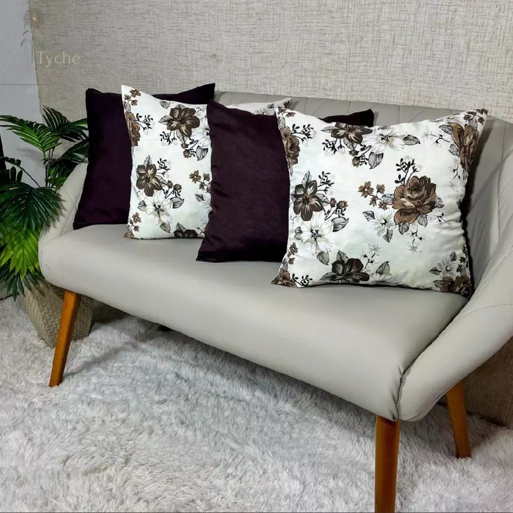 Kit 4 Almofadas Decorativas com Enchimento de Espuma Soft Clean para Sala, Quarto ou Sofá Decora Lar