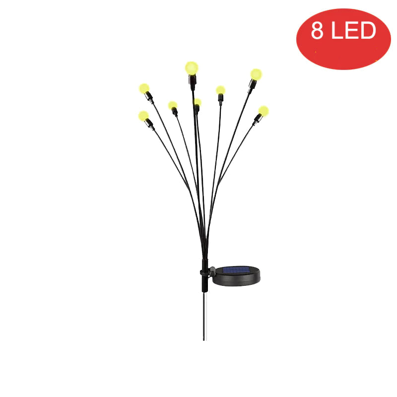 Luzes Solares Firefly LED à Prova d'Água para Jardim e Paisagem Decora Lar