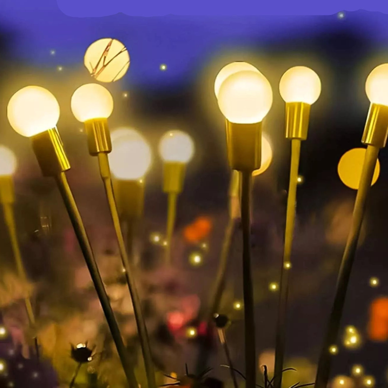 Luzes Solares Firefly LED à Prova d'Água para Jardim e Paisagem Decora Lar