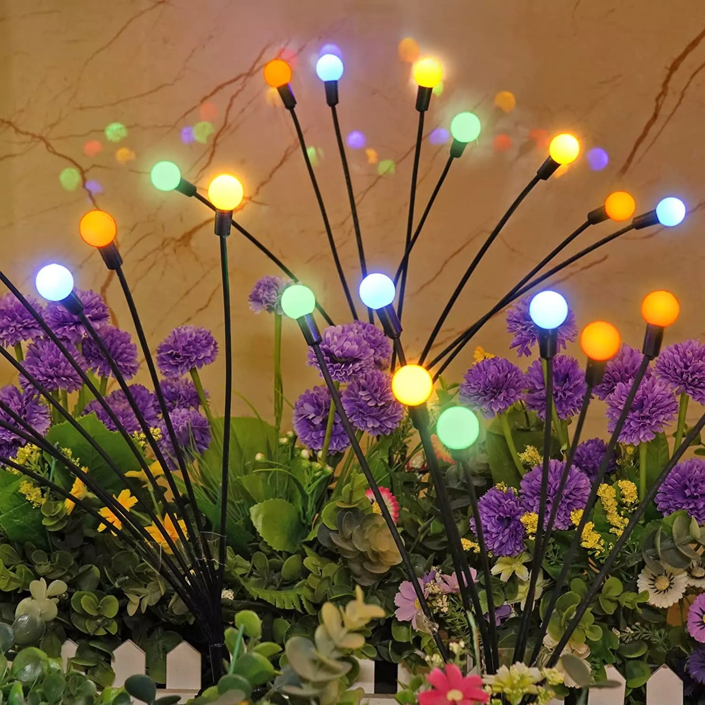 Luzes Solares Firefly LED à Prova d'Água para Jardim e Paisagem Decora Lar