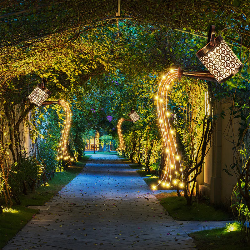 Luzes Solares de Piso e Jardim Estilo Chaleira à Prova de Chuva Decora Lar