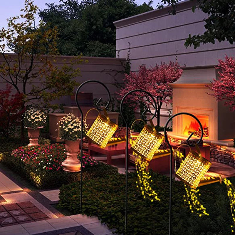 Luzes Solares de Piso e Jardim Estilo Chaleira à Prova de Chuva Decora Lar