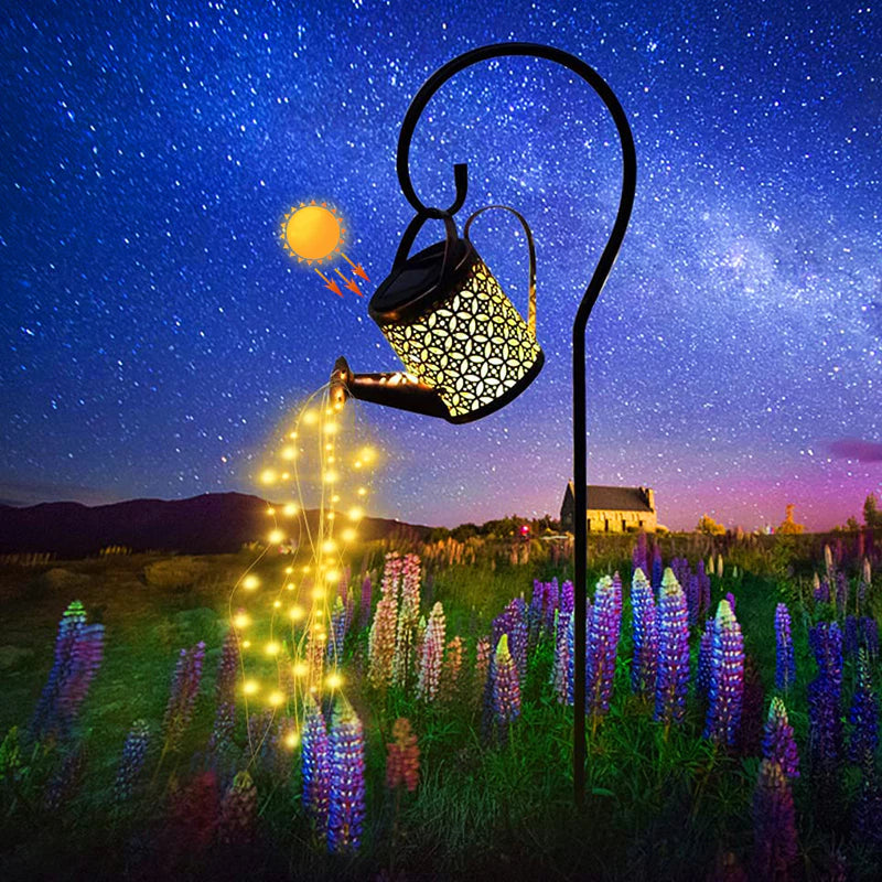 Luzes Solares de Piso e Jardim Estilo Chaleira à Prova de Chuva Decora Lar
